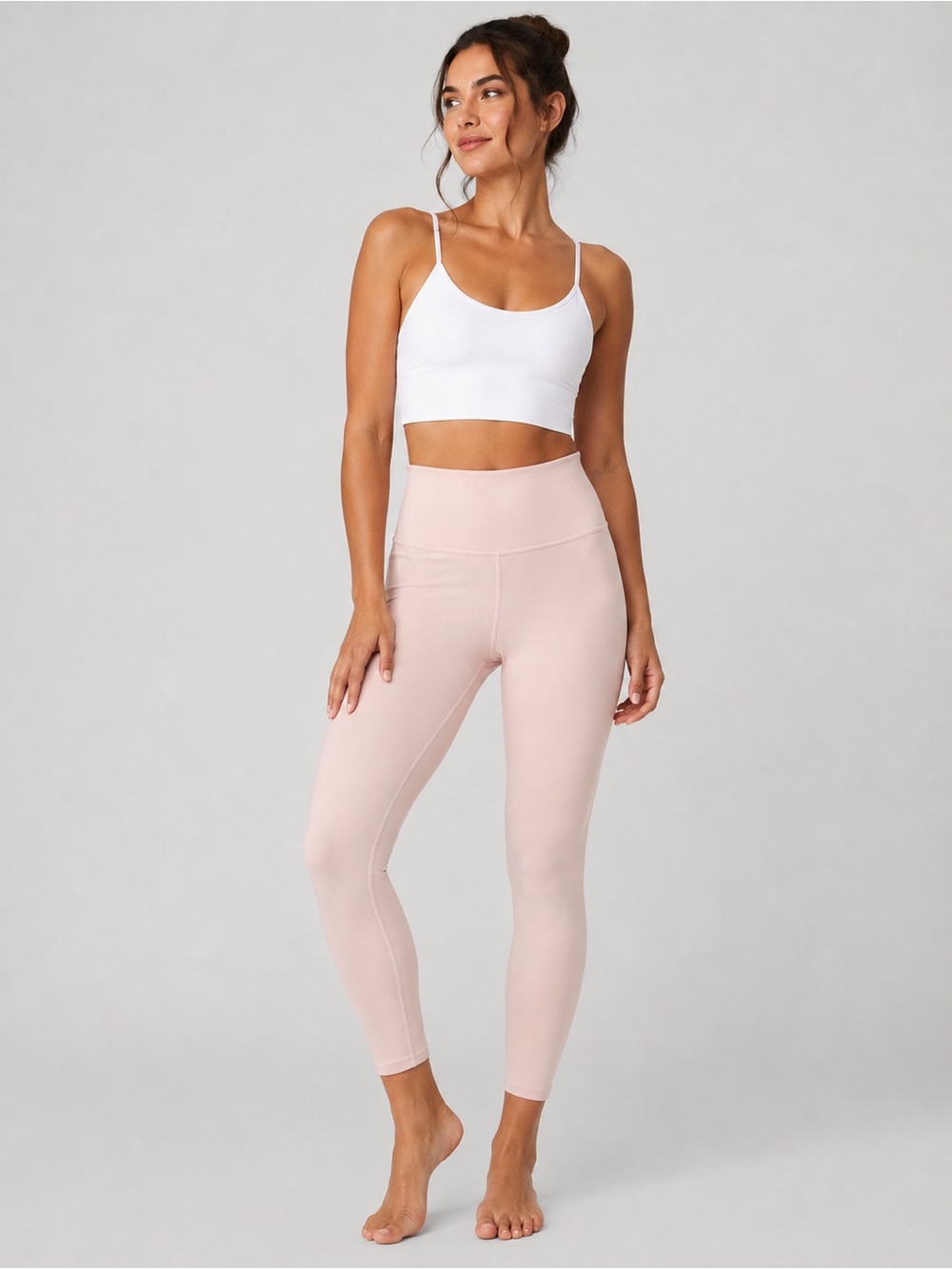 Alo Yoga 7/8 High-Waist Airbrush Leggings – Pink Quartz – Size M